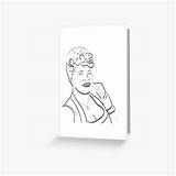 Fitzgerald Ella Redbubble Features Greeting Line Card sketch template
