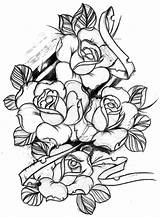 Roses Desenho sketch template