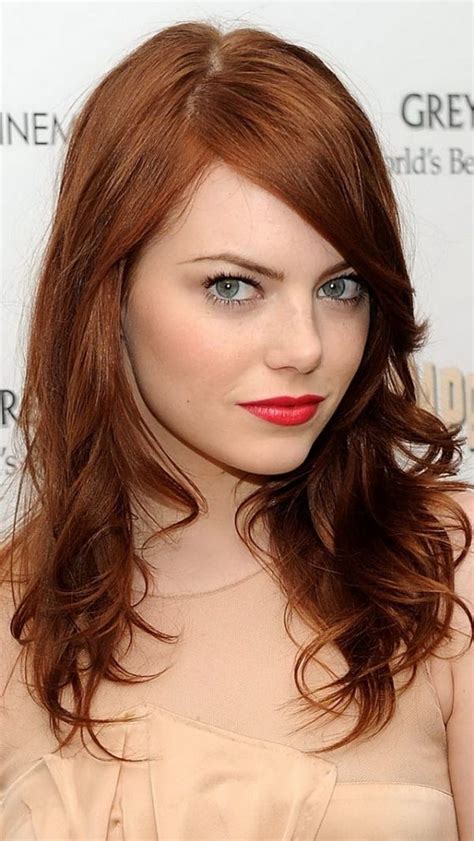 Emma Stone Hair Color Auburn Medium Auburn Hair Shades Of Red Hair