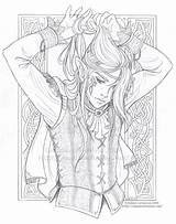 Lineart Coloring Pages Fantasy Royalty Male Adults Meadowhaven Cliparts Clipart Luke Beautiful Library Mansion Favorites Add sketch template