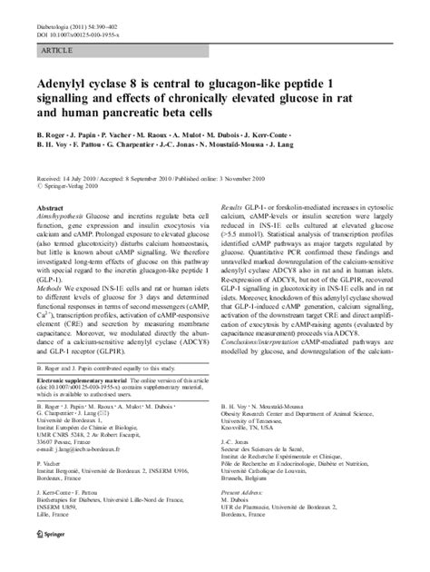 adenylyl cyclase   central  glucagon  peptide  signalling  effects