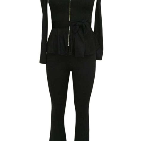 Business Elegant Women Black Dressy Pant Suits Online