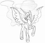 Mlp Alicorn Base Outline Flare Solar Coloring Template Story Sketch sketch template