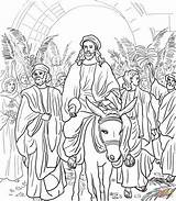 Jerusalem Entry Into Jesus Coloring Pages Triumphal Enters Drawing Donkey Printable Kleurplaten Sunday Supercoloring Sheet Holy Week Colorare Da Bible sketch template