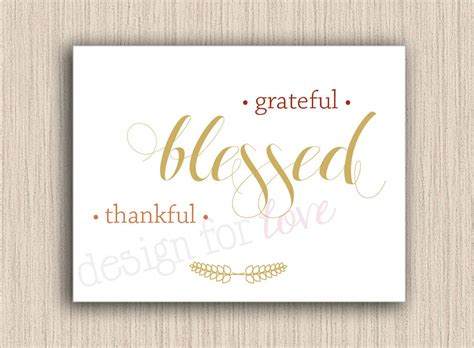 grateful thankful blessed printable file fall decor home