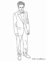 Pattinson Hellokids Terno Costard Coloriages Ausmalen Anzug Colorier Visage sketch template