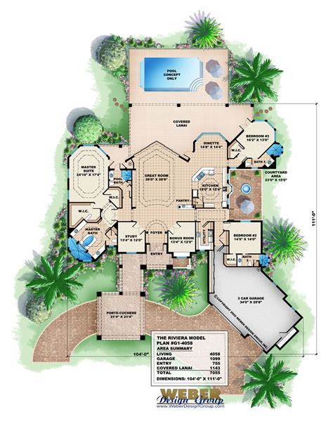 courtyard house plans home floor plans  courtyards