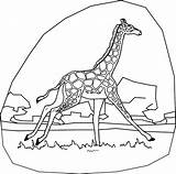 Giraffe Coloring Pages Kids Printable Color Print Animal Fun Stuff Name sketch template
