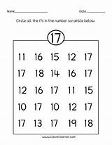 Worksheets Tracing Seventeen Cleverlearner Numbers sketch template
