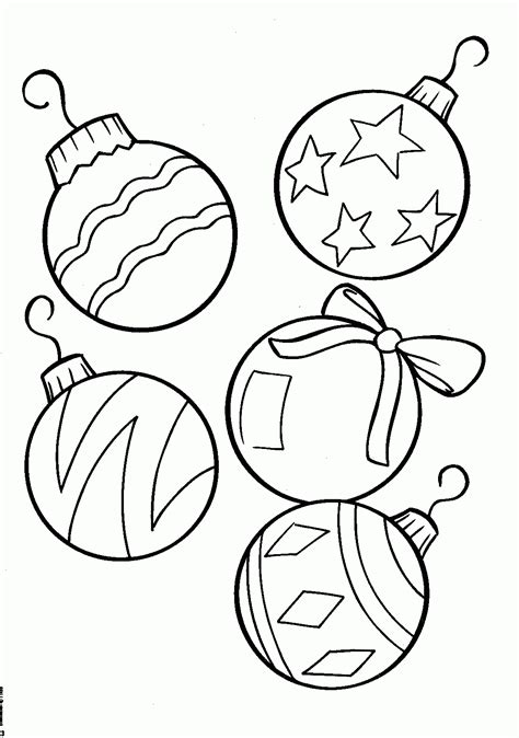 printable christmas tree ornaments coloring pages  printable