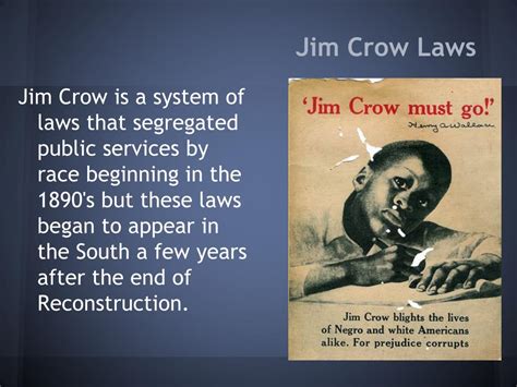 Ppt Reconstruction And Jim Crow Laws Powerpoint Presentation Free