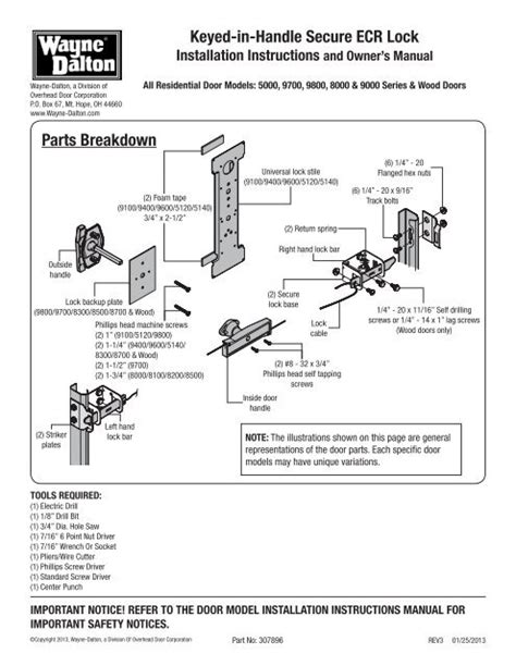 wayne dalton  garage door parts list dandk organizer