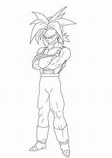 Trunks Ssj Future Lineart Dbz Coloring Deviantart Drawings Pages Teen Find Login Search sketch template