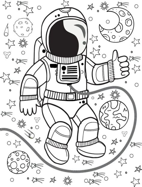 astronaut printable coloring page  print  color