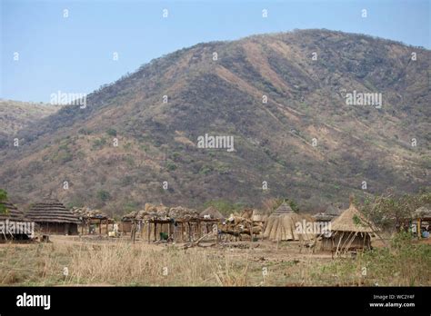 mountain village  southern south sudan stock photo alamy