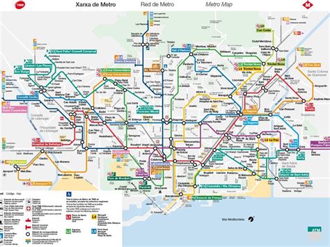 metro map barcelona map barcelona subway map