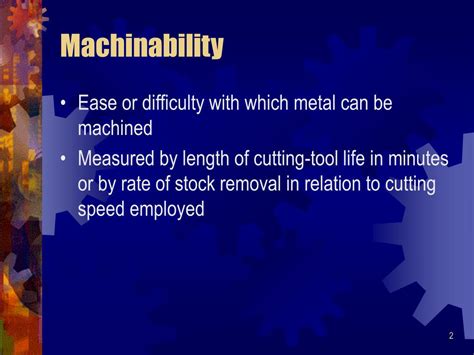 machinability  metals powerpoint