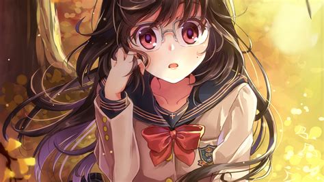 Download 2560x1440 Anime Girl Glasses Meganekko School