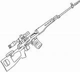 Coloring Sniper Pages Rifle sketch template