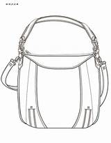 Bag Drawing Coroflot Handbag Fashion sketch template