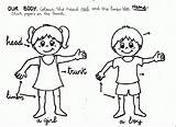 Coloring Body Parts Kids Pages Popular sketch template