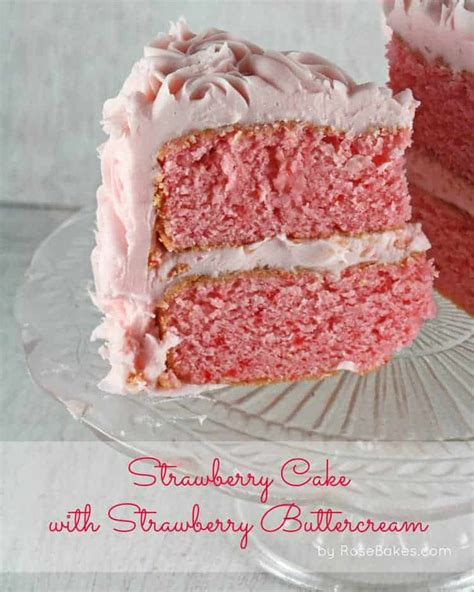 strawberry cake  strawberry buttercream frosting