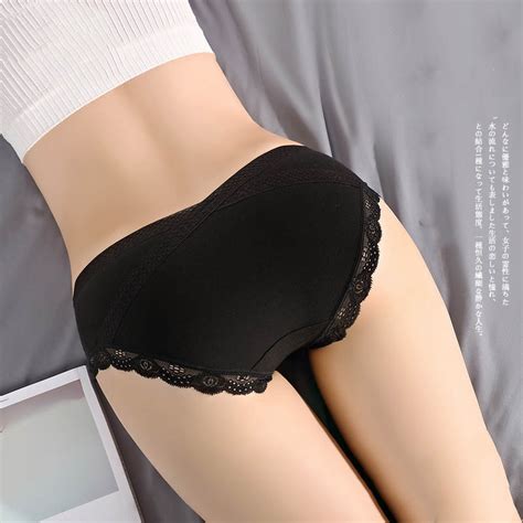 Women S Sexy Lace Panties Low Rise Bowknot Cotton Crotchless Briefs