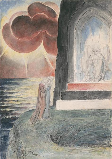 Dante And Virgil Approaching The Angel Painting By William Blake Fine