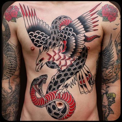 menakjubkan  gambar tato burung elang contoh gambar tato