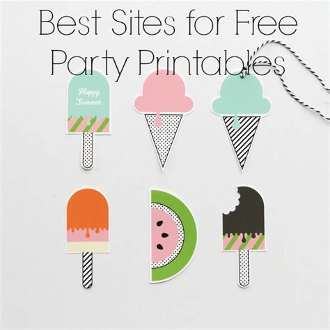 party printables pretty  party shop
