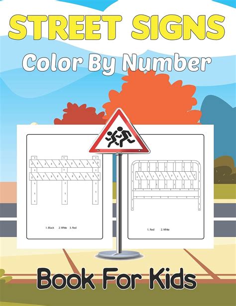 buy street signs color  number book  kids  traffic signs