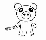 Piggy Roblox Coloring Pages Printable Kids sketch template