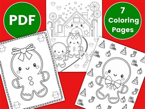 printable gingerbread man coloring page instant