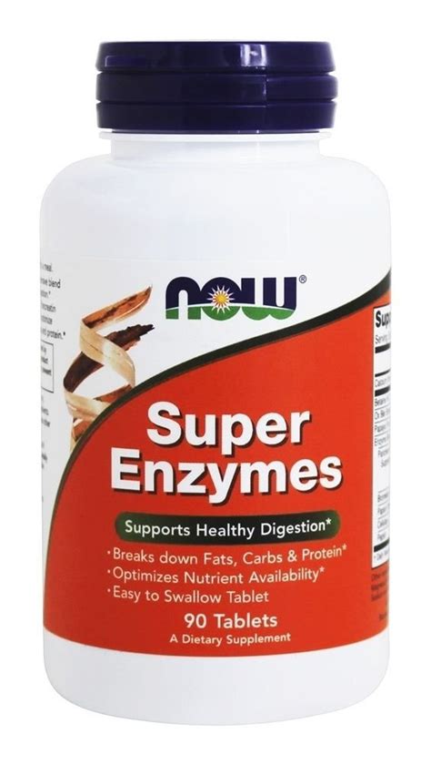 Super Enzymes 90 Tabs Now Foods Digestive Enzyme Health