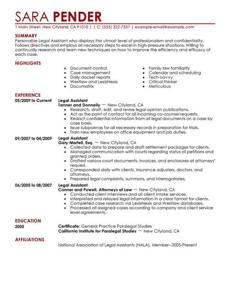 great legal assistant resume examples livecareer
