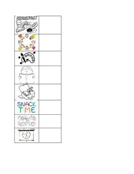 editable visual schedule template  keeping    kinders