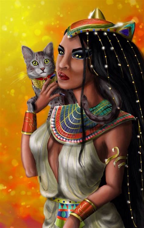 Pin By Marie On The Arts Bastet Egyptian Cat Goddess Black Women Art