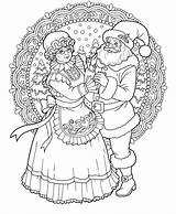 Christmas Claus Mrs Coloring Santa Colorit Pages Drawing Print Colorful Couple Favorite Courtesy Premium Grade Artist Paper Kids sketch template