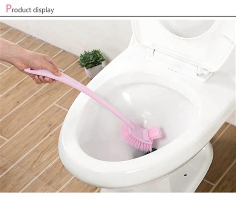 Toilet Brush Plastic Long Handle Wall Mounted Double Sided