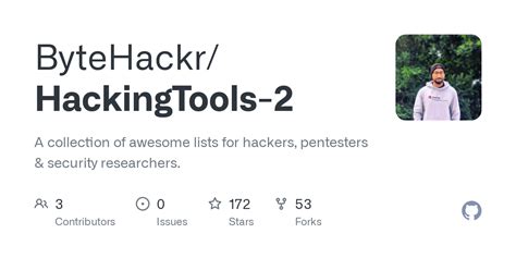 github bytehackrhackingtools   collection  awesome lists  hackers pentesters