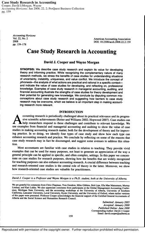 research paper case study examples   research study paper