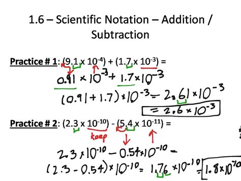 showme addition  subtraction  scientific notation