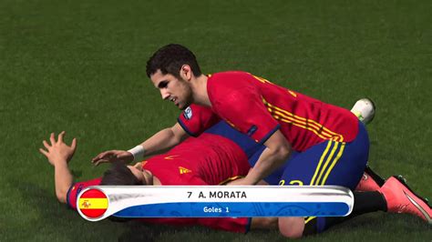 espana contra portugal semifinal uefa euro  pes  youtube