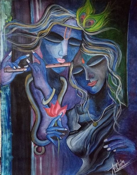 Buy Radha Krishna Love Painting Painting At Lowest Price