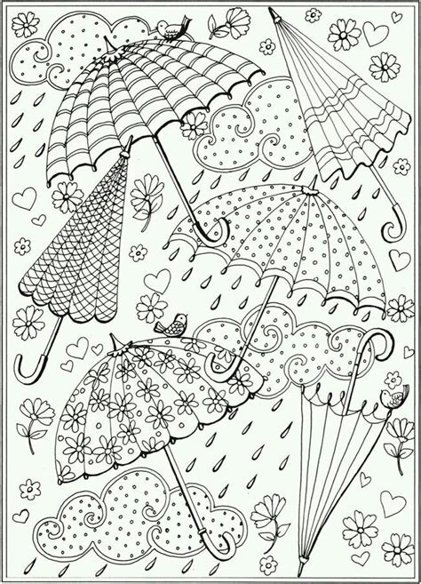 pin  ruth zumbach  zeichnen umbrella coloring page spring