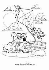 Herbst Ausmalbilder Drachen Steigen Hund Ausmalbild Ausmalen Ausdrucken Malvorlagen Baum Hunde Vorlagen sketch template