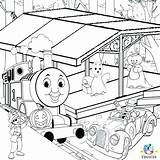 Coloring Pages Thomas Printable Truck Halloween Train Tank Tonka Engine Station Kids Drawing Garbage Loader Tunnel Toy Color Dump Friends sketch template