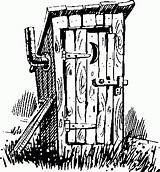 Outhouse Clipart Drawing Drawings Coloring Line Sketch Pyrography Patterns Clip Cliparts House Pages Plans Paintingvalley Clipground Bathroom Google Template Houses sketch template