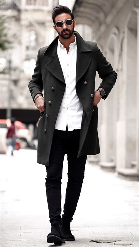 coolest long coat outfits  men longcoat outfits mensfashion streetstyle