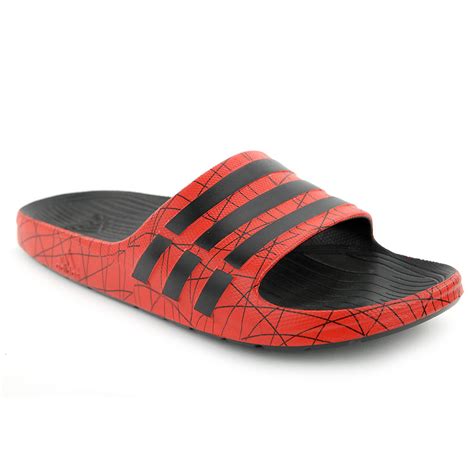 adidas duramo  xtra blackelectric red sandals flip flops  wooki